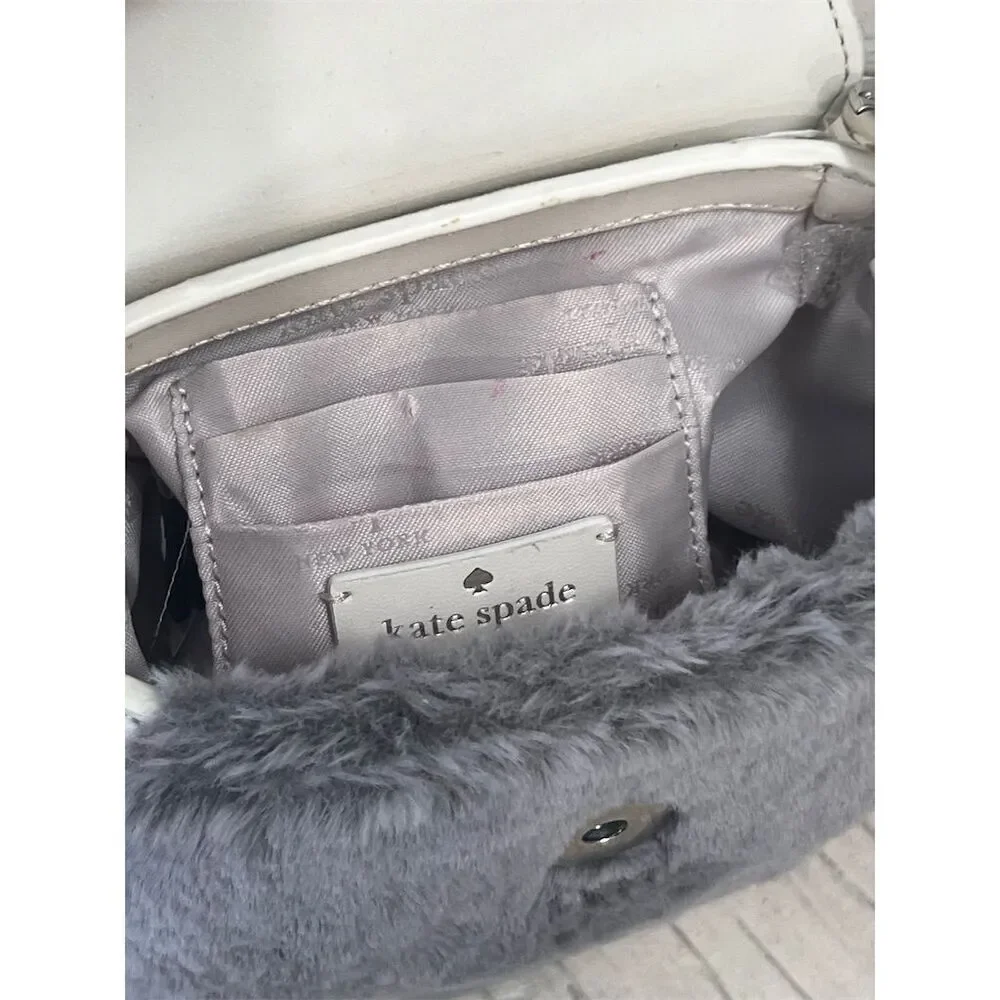 Kate Spade Hoot 3D Owl Crossbody Bag Grey Cream Accents Women's - Picture 10 of 17